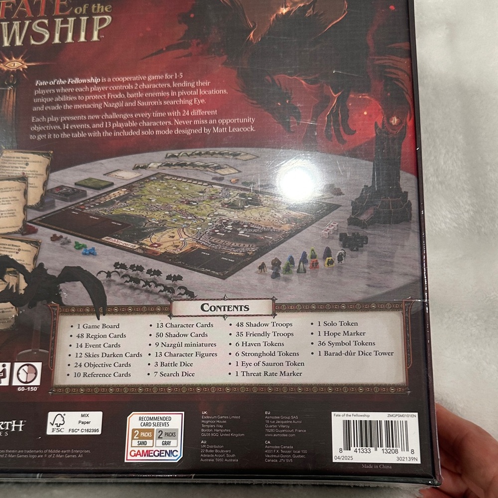 The Lord of the Rings: Fate of the Fellowship Board Game/sealed - Picture 8 of 8
